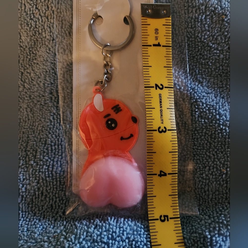 Crystal COLLECTION - Squish 1 inch Face chain keychain ring